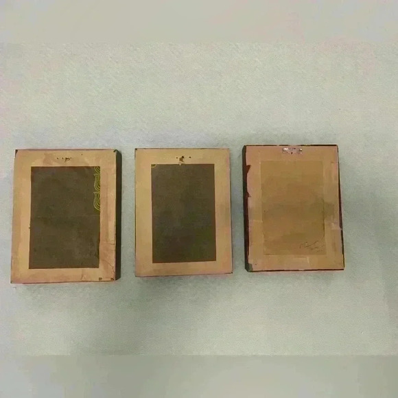 Jiffy Stitchery Hand Embroidered Wall Decor Boho Chic 1970's Set Of 3. - Picture 7 of 7